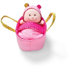 Мягкая игрушка Lilliputiens Куколка в переноске Chloe Baby, 20 см, розовый