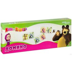 Настольная игра Step puzzle Домино Маша и Медведь (Анимаккорд)