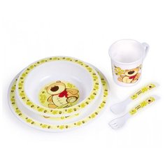 Комплект посуды Canpol Babies обеденный (4/401), желтый