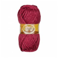 Пряжа Adelia "FAST" 78% акрил, 22% шерсть №07 бордовый - 3 мотка по 150 г