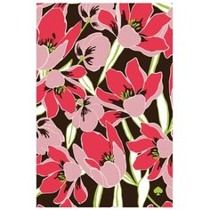 Картина по номерам, "Живопись по номерам", 40 x 60, F39, поп-арт, цветы, паттерны, Лилия, чёрный фон