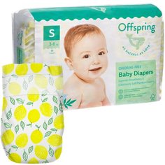 Offspring подгузники S (3-6 кг), 48 шт., лимоны