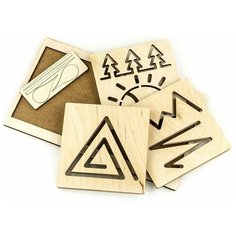 Развивающее пособие из дерева Межполушарная доска Треугольник Woodland