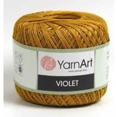 Пряжа YarnArt Violet горчица (6340), 100%мерсеризованный хлопок, 282м, 50г, 1шт