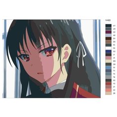 Картина по номерам V-422 "Аниме. Добро пожаловать в класс превосxодства. Сузунэ xорикита (Horikita Suzune)", 70x90 см Brushes Paints