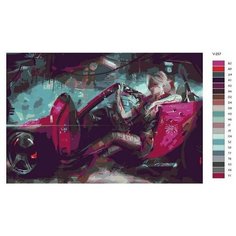 Картина по номерам V-257 "Киберпанк Cyberpunk 2077", 70x110 см Brushes Paints