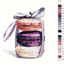 Картина по номерам Т179 "Макаруны в банте", 80x100 см Brushes Paints