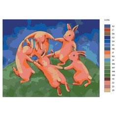 Картина по номерам V-374 "Кролик - символ года", 70x90 см Brushes Paints