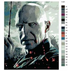 Картина по номерам V-301 "Гарри Поттер (Harry Potter). Волан-де-Морт", 70x90 см Brushes Paints