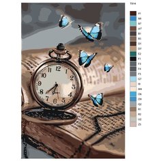 Картина по номерам T914 "Карманные часы" 70x110 Brushes Paints