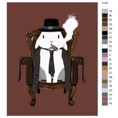 Картина по номерам V-379 "Кролик - символ года", 80x100 см Brushes Paints