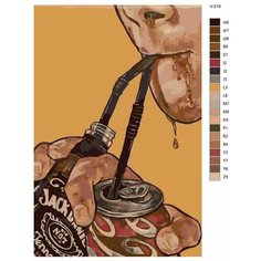 Картина по номерам V-219 "Coca-Cola с виски. Коктейль" 80x120 Brushes Paints