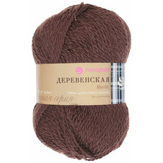 Пряжа Пехорка Деревенская шоколад (017), 100%шерсть, 250м, 100г, 1шт