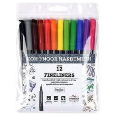 Набор линеров KOH-I-NOOR FINELINERS 0,3мм 12 цв ПВХ 777021AB01TE