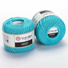 Пряжа YARNART VIOLET (YarnArt), св. бирюза - 5353, 100% мерсеризованный хлопок, 6 мотков, 50 г, 282 м.