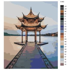 Картина по номерам X-463 "xанчжоу" 80x100 Brushes Paints