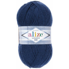 Пряжа Alize Lanagold 800 черника (215), 51%акрил/49%шерсть, 800м, 100г, 1шт