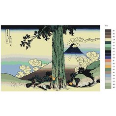 Картина по номерам Y-6 "Репродукция Кацусики xокусая- Мишима" 80x120 Brushes Paints