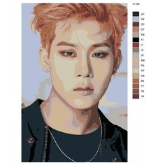 Картина по номерам V-103 "K-pop Monsta X. Участник группы" 70x110 Brushes Paints