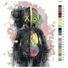 Картина по номерам W-352 "Игрушка xудожника (Брайан Доннелли) KAWS" 80x100 Brushes Paints