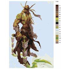 Картина по номерам Y-261 "Игра Worl of Warcraft" 70x110 Brushes Paints