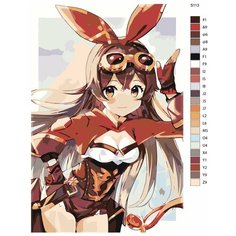 Картина по номерам S113 "Компьютерная игра - Genshin Impact (Геншин Импакт). Эмбер" 80x120 Brushes Paints