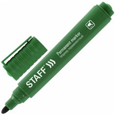 Маркер перманентный STAFF "Basic Budget PM-125", зеленый, круглый наконечник 3 мм, 152177 Комплект : 48 шт.