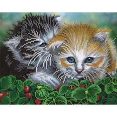 Вышивка бисером картины Котики 19*24см Светлица