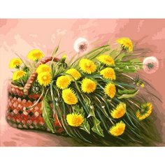 Картина по номерам Одуванчики в корзинке 40х50 см Hobby Home