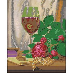 Вышивка бисером картины Бокал вина 24*30см Светлица