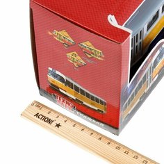 Пластиковая модель Трамвай. ТМ Технопарк. Длина: 30 см. В коробке (X600-H36002)