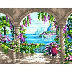 Картина по номерам Цветущая веранда 40х50 см Hobby Home