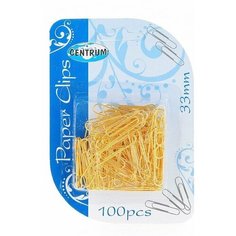 Скрепки медные круглые 33 мм.100шт. блистер Centrum