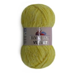 Пряжа Himalaya Velvet 90002 лимонный