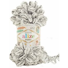 Пряжа Alize Puffy (686 - Белый леопард)