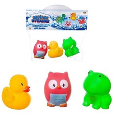 Игровой набор Веселое купание. Набор игрушек для ванны, 3 предмета (совенок, утенок, лягушонок) - Abtoys [PT-01509]