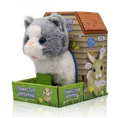 Интерактивная игрушка Mioshi active "Котёнок: Малыш британец" (19 см, подвижный, звук, бело-серый)