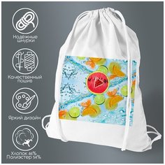 Сумка для обуви CoolPodarok Цитрусы и арбуз