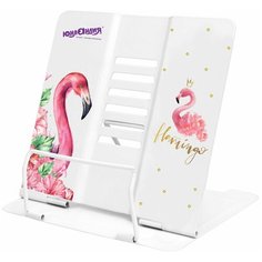 Подставка для книг и учебников юнландия «Flamingo», регулируемый угол наклона, металл, 237573