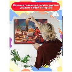 Картина по номерам Новый год (Рождество, Дед Мороз, Снегурочка, Аниме) - 7276 Г 30x40