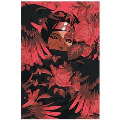 Картина по номерам, "Живопись по номерам", 48 x 72, FU106, аниме, Итачи, Наруто, Япония, манга