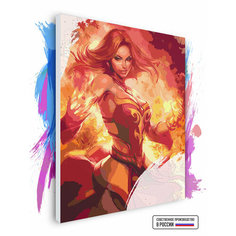 Картина по номерам на холсте Dota 2 - Dota Lina 2, 70 х 90 см Красиво Красим