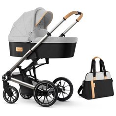 Коляска для новорожденных Esspero Tour S (люлька) + сумка, grey, цвет шасси: серый