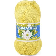 Пряжа Ромашка (100%хлопок) 75 г, 320 м, ПНК им. Кирова, цв. 0204, 1 шт.