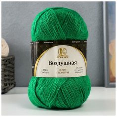 Пряжа "Воздушная" 25%меринос. шерсть, 25%шерсть, 50%акрил 370м/100гр (044 трава) Камтекс