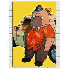 Картина по номерам мультфильм Odd Taxi - 9015 В 60x40