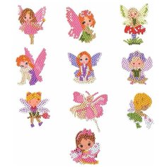 Алмазная мозаика наклейка для детей / Феечки Noname
