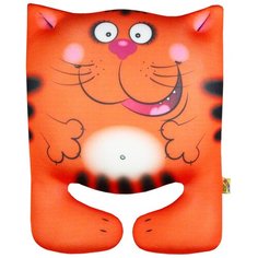 Мягкая игрушка - подушка антистресс Штучки, к которым тянутся ручки Кот, рыжий, 28 см, символ года 2023, подарок на новый год