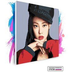Картина по номерам на холсте Blackpink Jennie Kim, 40 х 40 см Красиво Красим