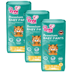 Reva Care Подгузники-трусики Premium XL,11-25 кг, 40 шт., 40 шт., 3 уп., белый